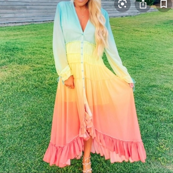 Hazel Olive Rainbow Dress 